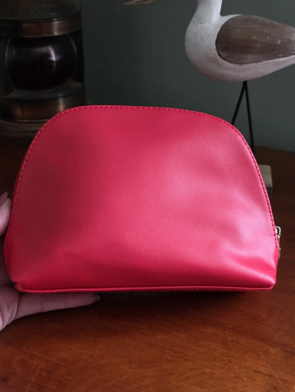 Ferragamo Parfums Cherry Red Cosmetic Makeup Bag Travel Case Pouch